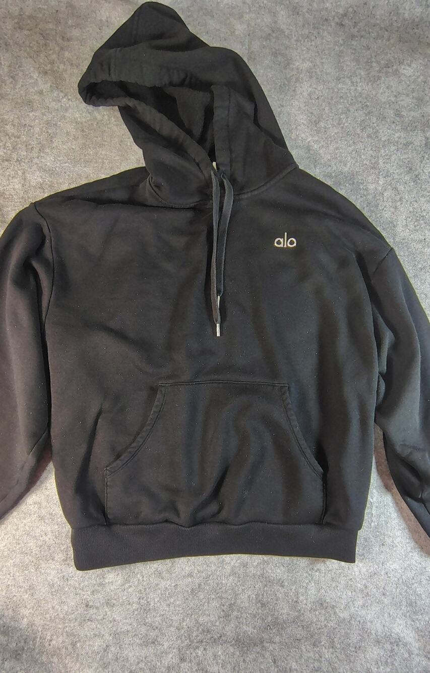 Alo Yoga Accolade Pullover Hoodie Black Size M
